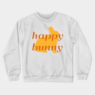 Funny Yellow Happy Bunny Pattern Crewneck Sweatshirt